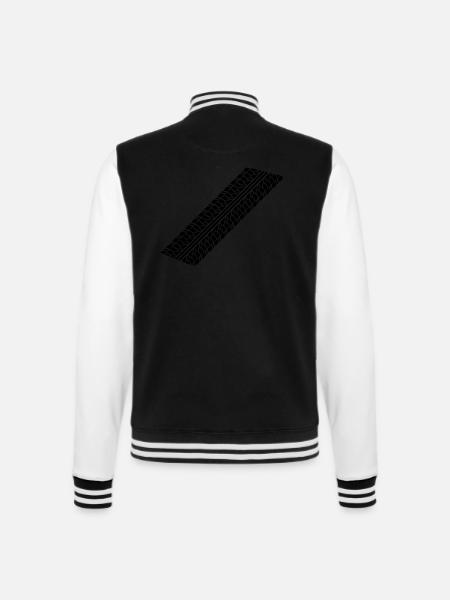 reifenspur__f1 - College Sweat Jacket - black/white