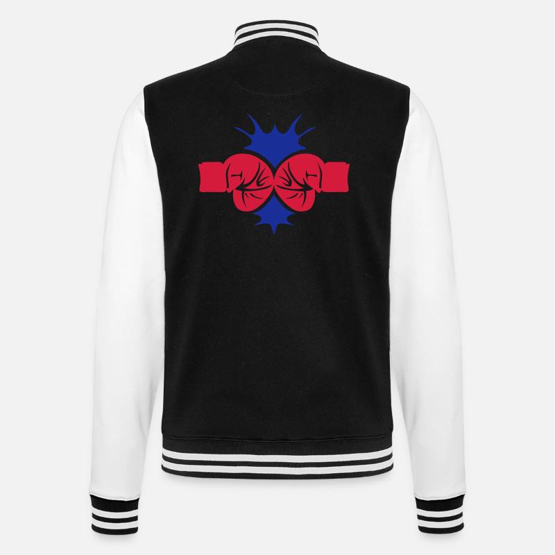 Boxhandschuh Auswirkungen ein - College-Sweatjacke - Schwarz/Weiß