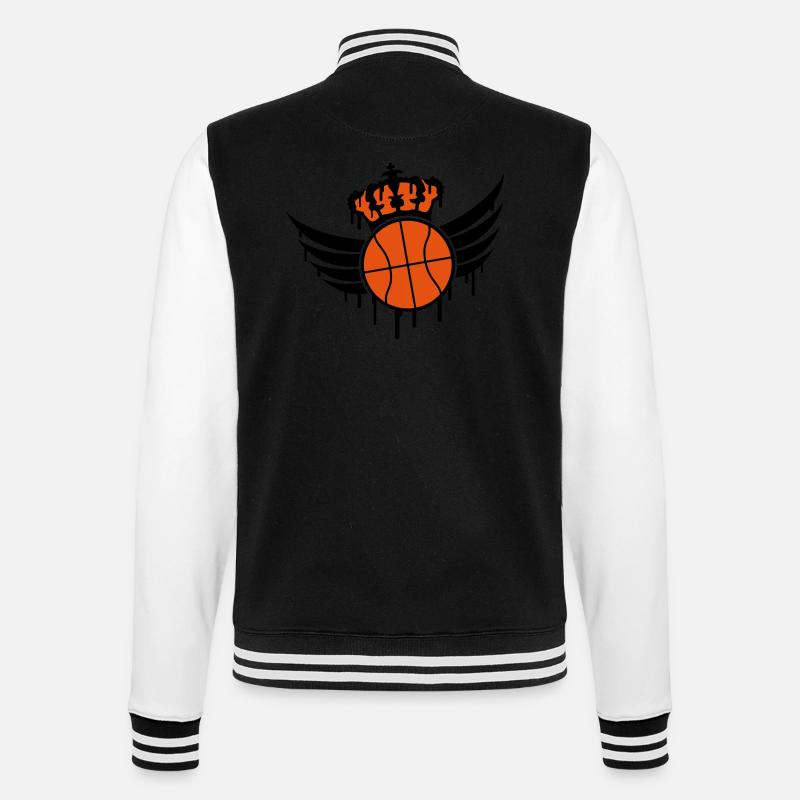 Basketball Blazon Logo Graffiti - Veste Teddy - noir/blanc