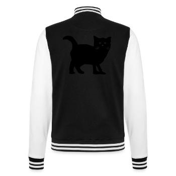 Katze - College-Sweatjacke - Schwarz/Weiß - Hinten - Marisol (170cm)