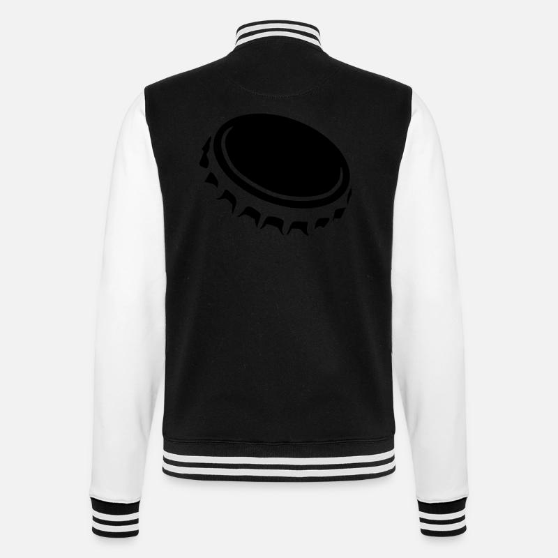 Beer - College Sweat Jacket - black/white