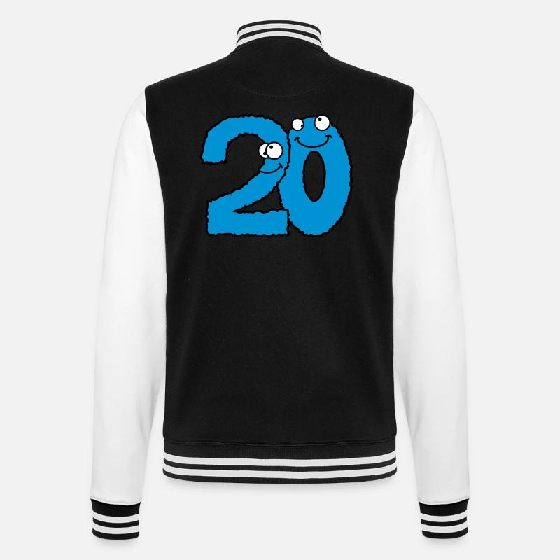 Funny 20 twenty comic monsters - College Sweat Jacket - black/white