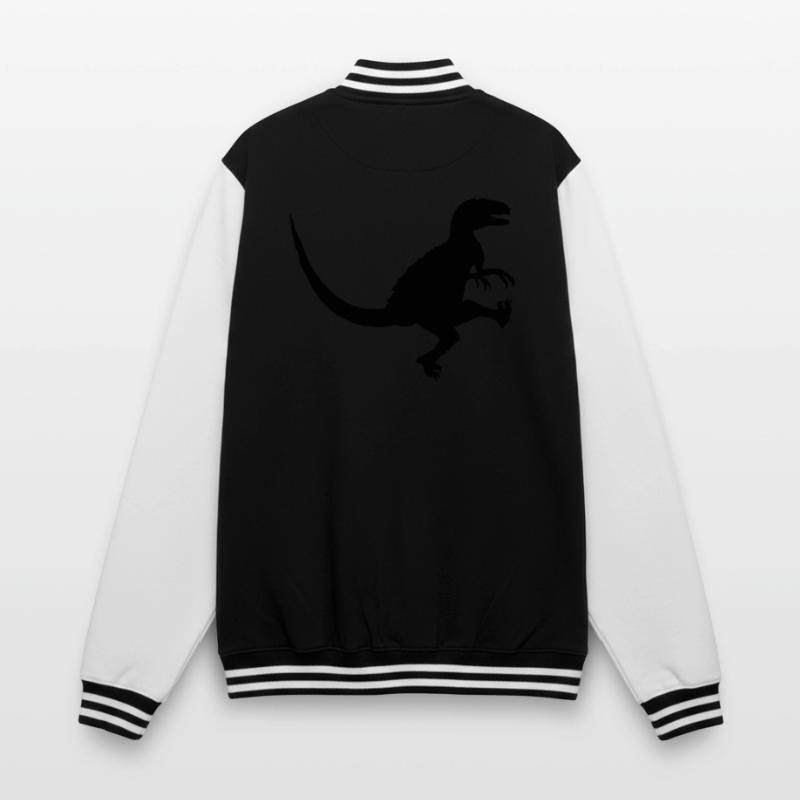 Dancing attacking Raptor T -Rex College Sweat Jacket