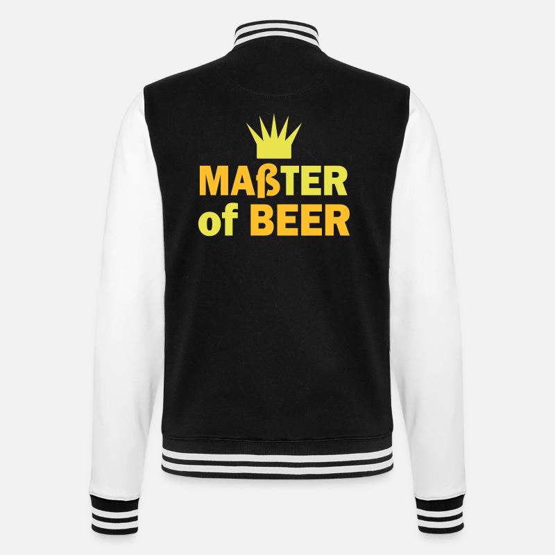 maß bier - College-Sweatjacke - Schwarz/Weiß