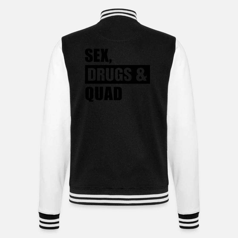 Quad - College-Sweatjacke - Schwarz/Weiß