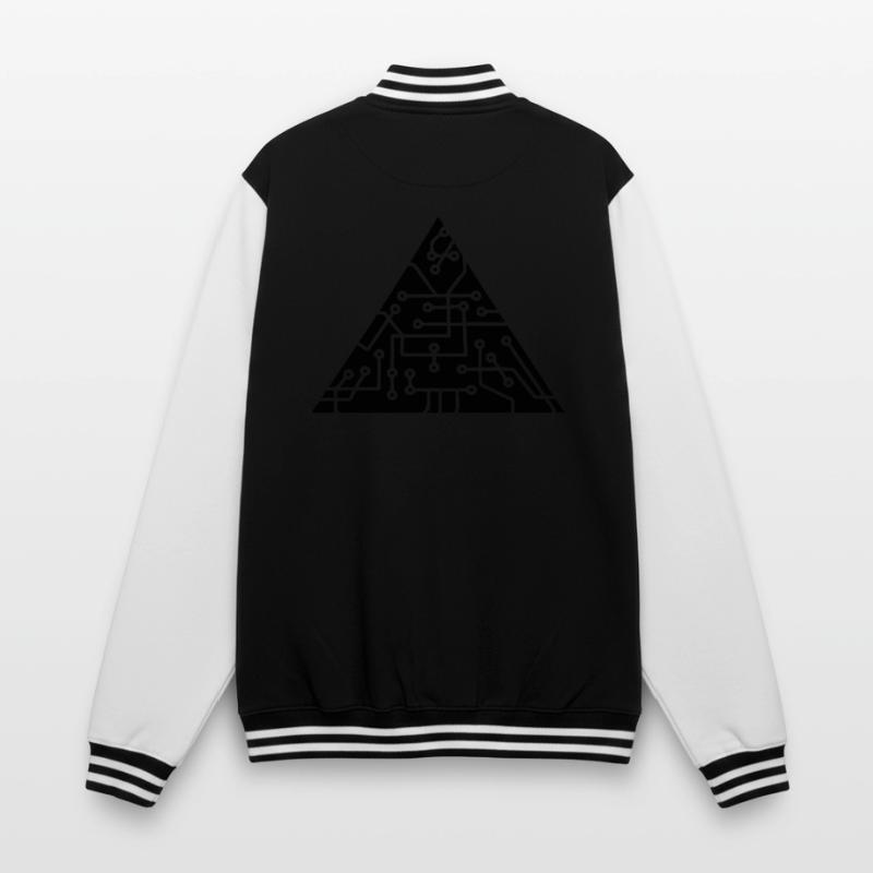 triangular shape microchip technology cool design College Sweat Jacket