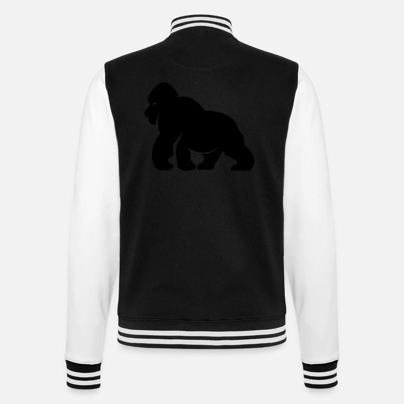 gorilla_01 - College-Sweatjacke - Schwarz/Weiß