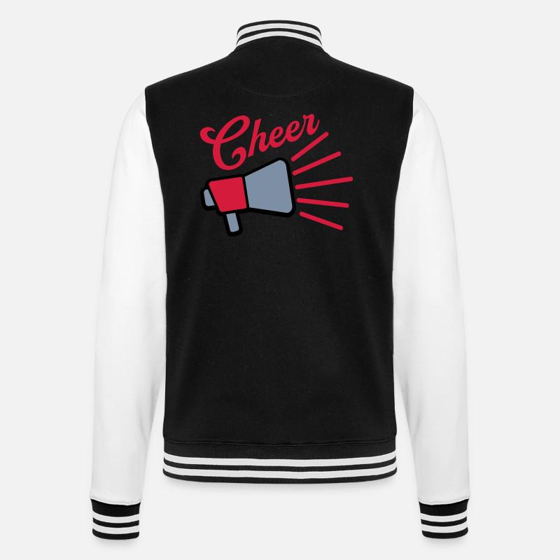 Cheer Megafon sprechen Symbol - College-Sweatjacke - Schwarz/Weiß