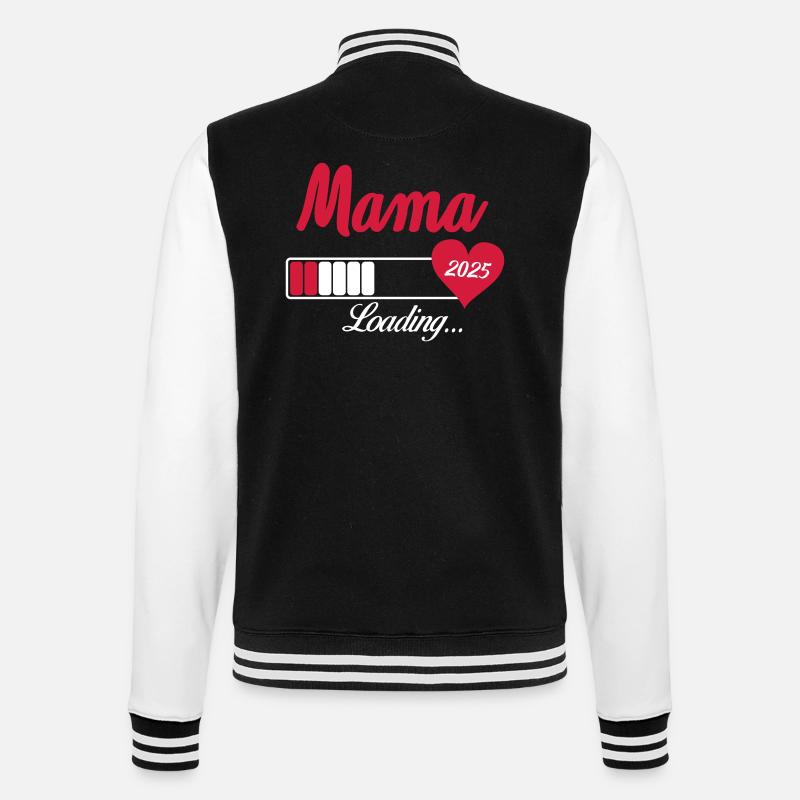 Mama Loading 2025 - College Sweat Jacket - black/white