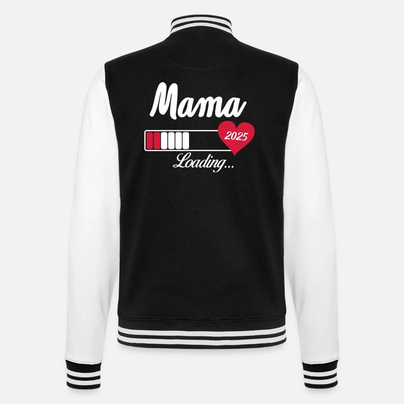 mama loading 2025 - College-Sweatjacke - Schwarz/Weiß