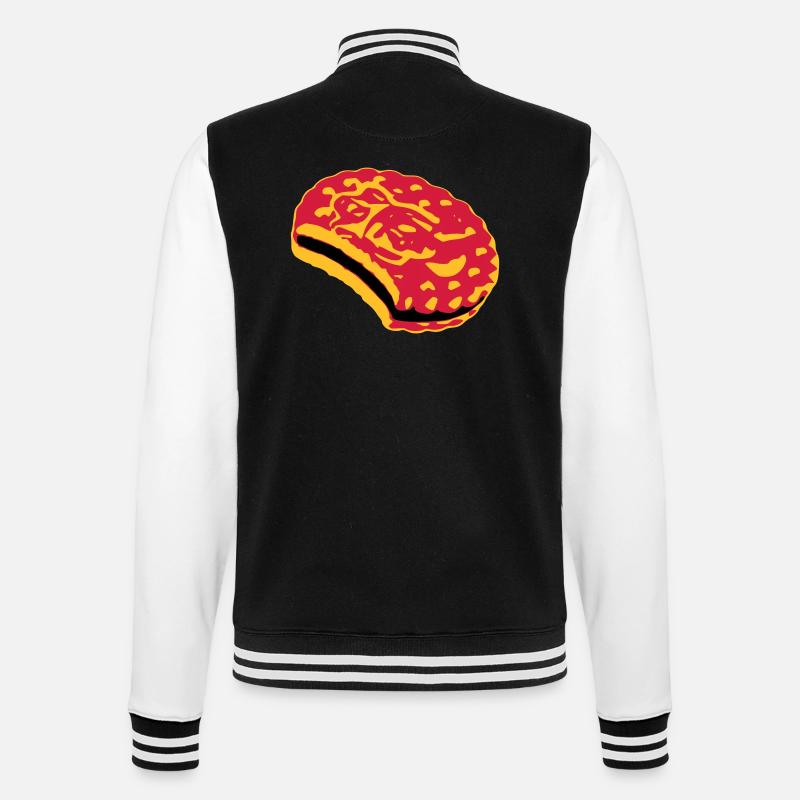 Keks - College-Sweatjacke - Schwarz/Weiß
