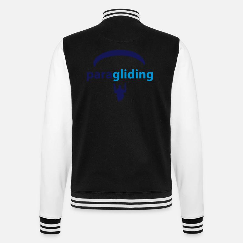 paragliding1 - College-Sweatjacke - Schwarz/Weiß