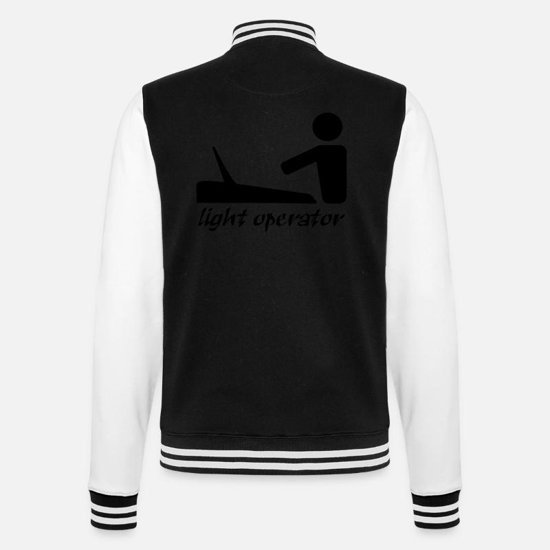 lightoperator_text - College-Sweatjacke - Schwarz/Weiß