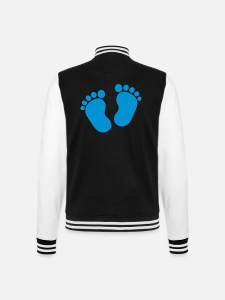 Füße - College-Sweatjacke - Schwarz/Weiß