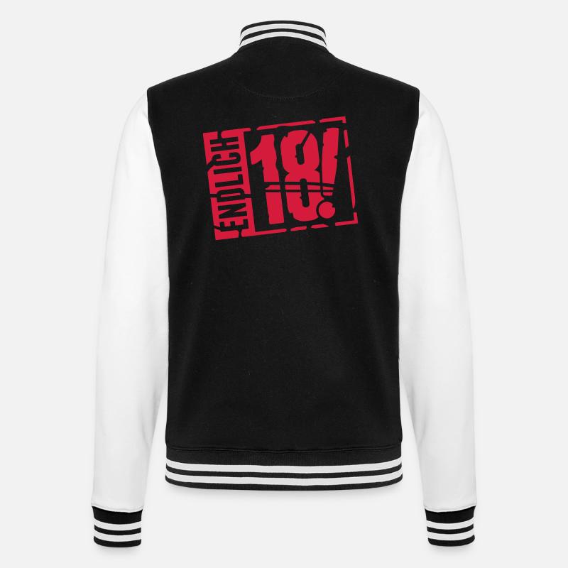 endlich_18_g1 - College-Sweatjacke - Schwarz/Weiß