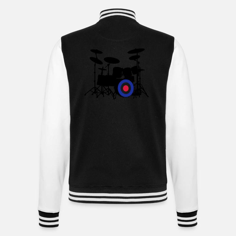 Mod Drumset - College Sweat Jacket - black/white