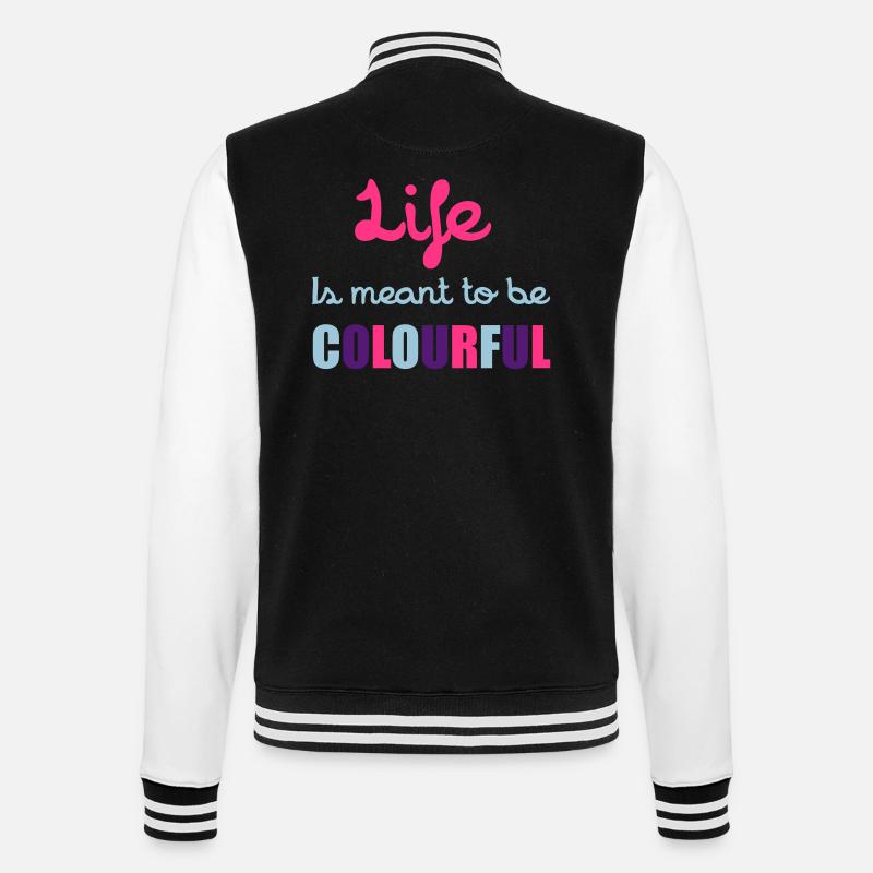 Life Is Colourful - Veste Teddy - noir/blanc