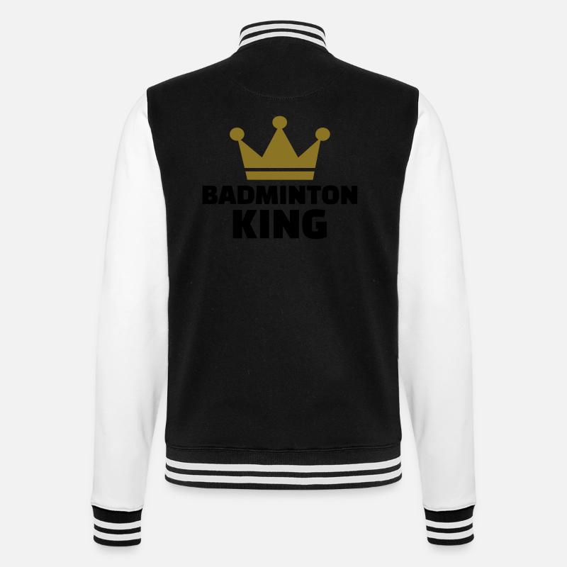 Badminton King - College Sweat Jacket - black/white