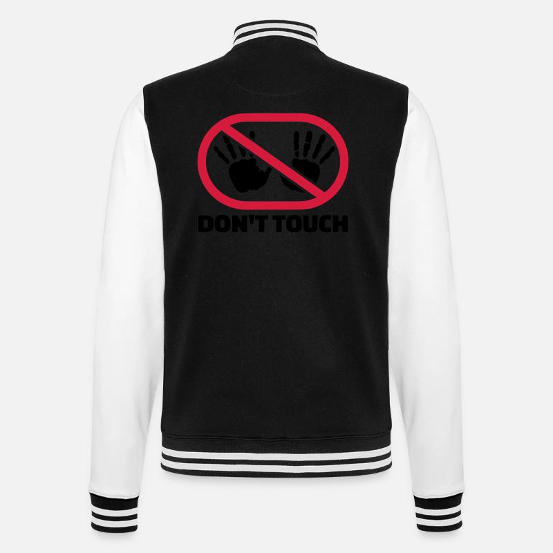 Don't touch - Veste Teddy - noir/blanc