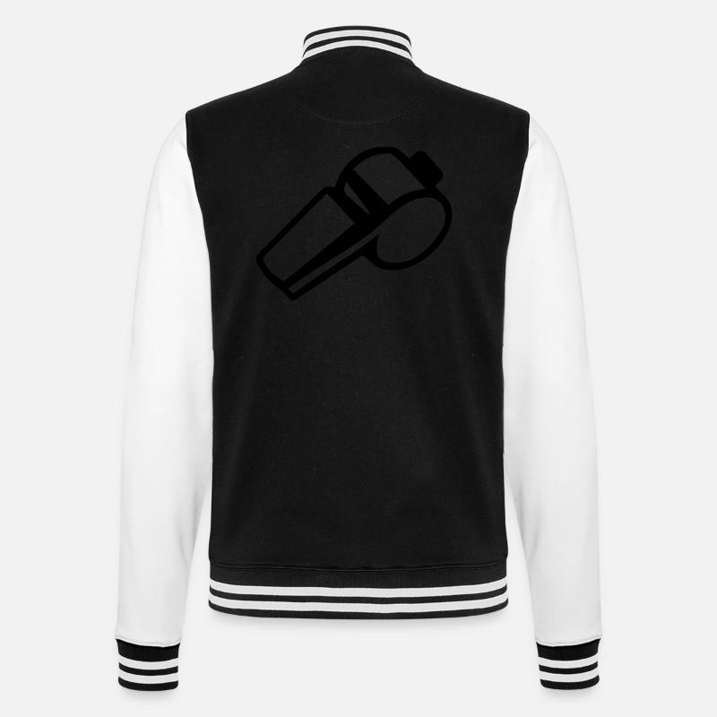 Trillerpfeife - College-Sweatjacke - Schwarz/Weiß