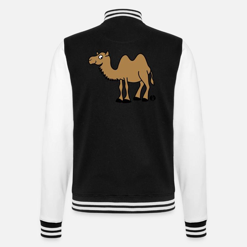 Kamel - College Sweat Jacket - black/white