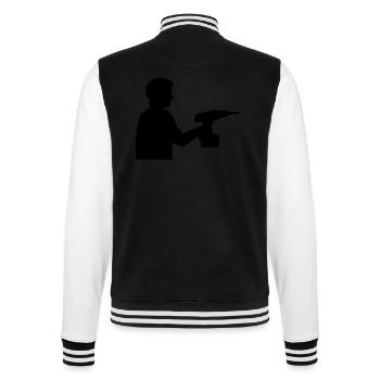 Handwerker - College-Sweatjacke - Schwarz/Weiß - Hinten - Marisol (170cm)