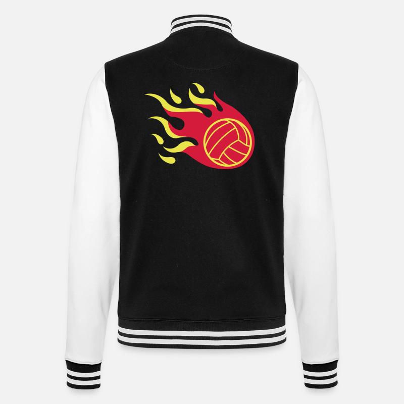 volleyball_fire_02 - College-Sweatjacke - Schwarz/Weiß
