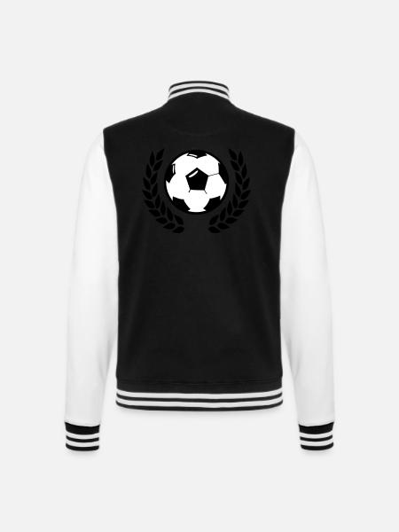 football - College Sweat Jacket - black/white