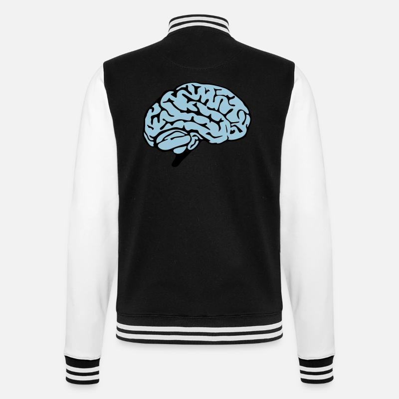 brain design - College-Sweatjacke - Schwarz/Weiß