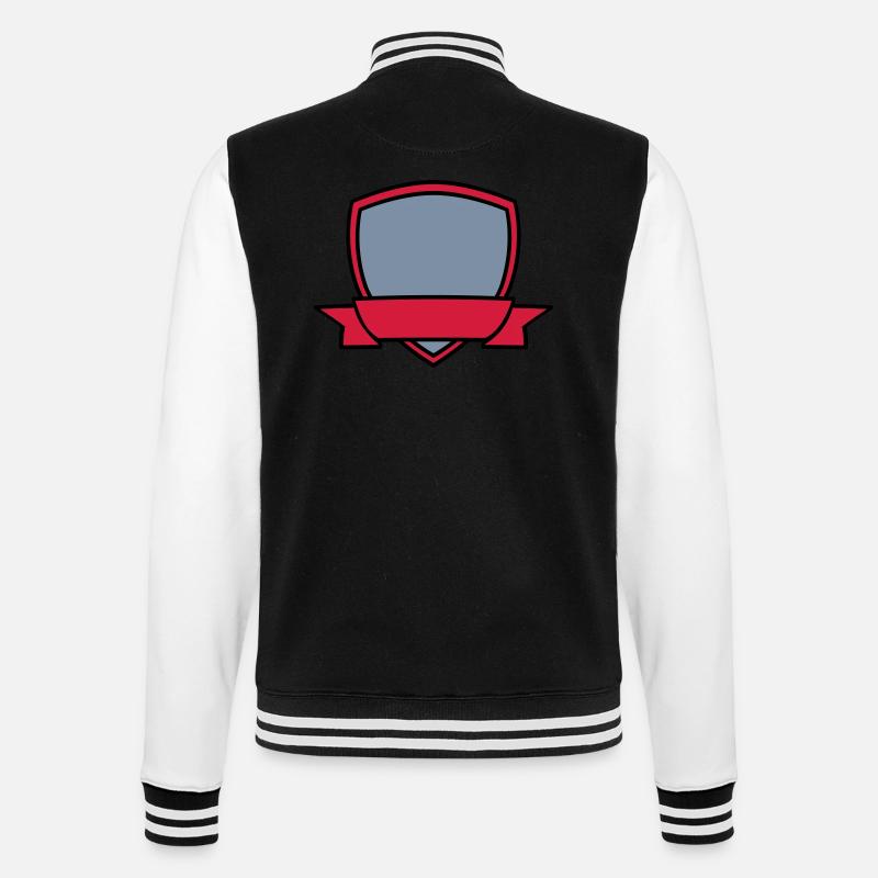 Bannière de bouclier vide - Veste Teddy - noir/blanc