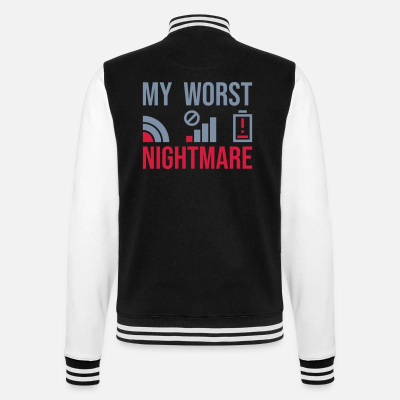 Symbols my worst nightmare - College Sweat Jacket - black/white