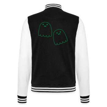 Glückliche und traurige Geister - College-Sweatjacke - Schwarz/Weiß - Hinten - Marisol (170cm)
