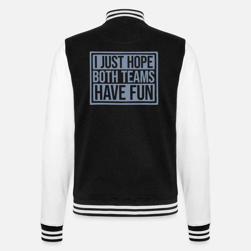 Both Teams Have Fun - College-Sweatjacke - Schwarz/Weiß