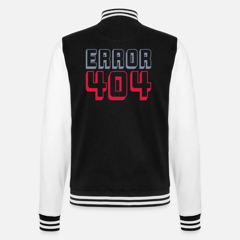 Error 404 Computer Verbindung - College-Sweatjacke - Schwarz/Weiß