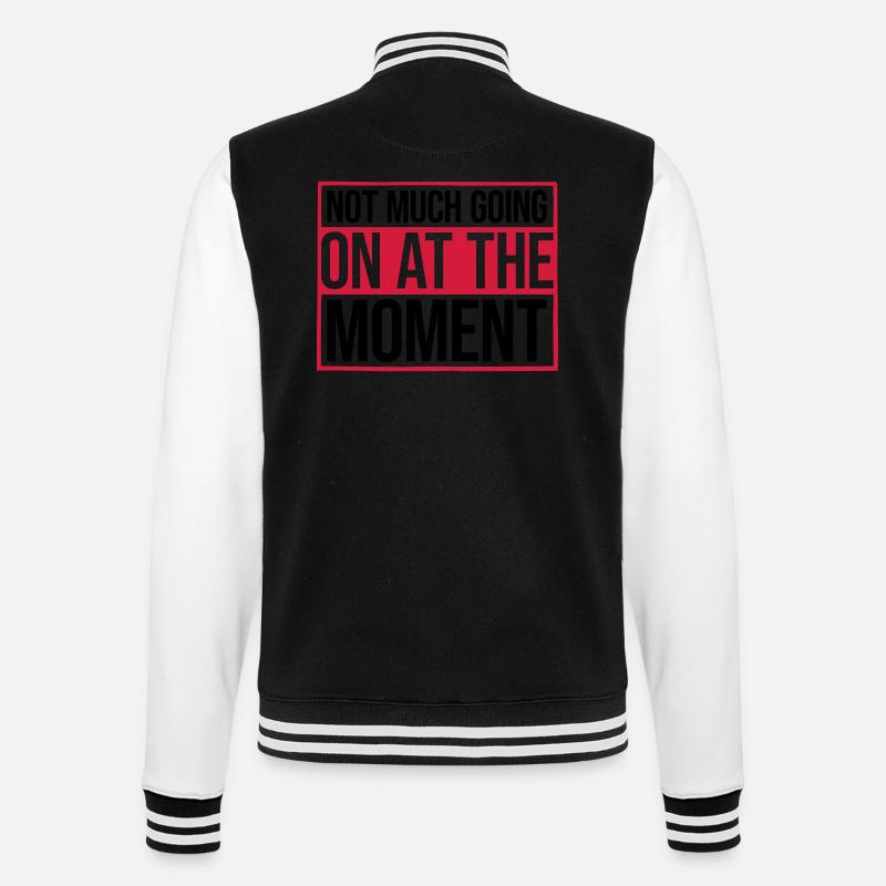 Not much going on - College Sweat Jacket - black/white