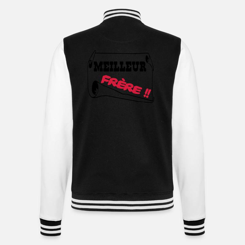 Bester Bruder - College-Sweatjacke - Schwarz/Weiß