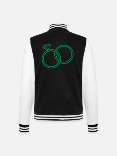 eheringe - College-Sweatjacke - Schwarz/Weiß