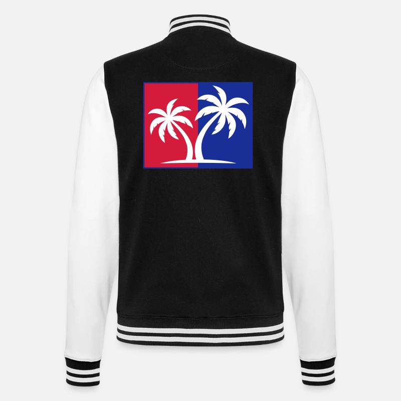 Palmen Symbol - College-Sweatjacke - Schwarz/Weiß