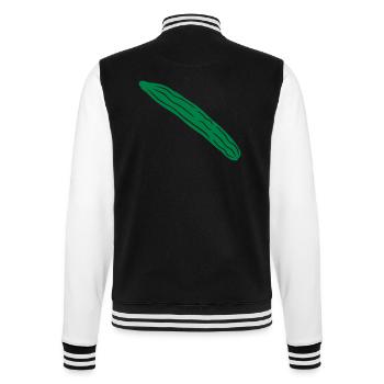 gurke - cucumber 1col - College-Sweatjacke - Schwarz/Weiß - Hinten - Marisol (170cm)