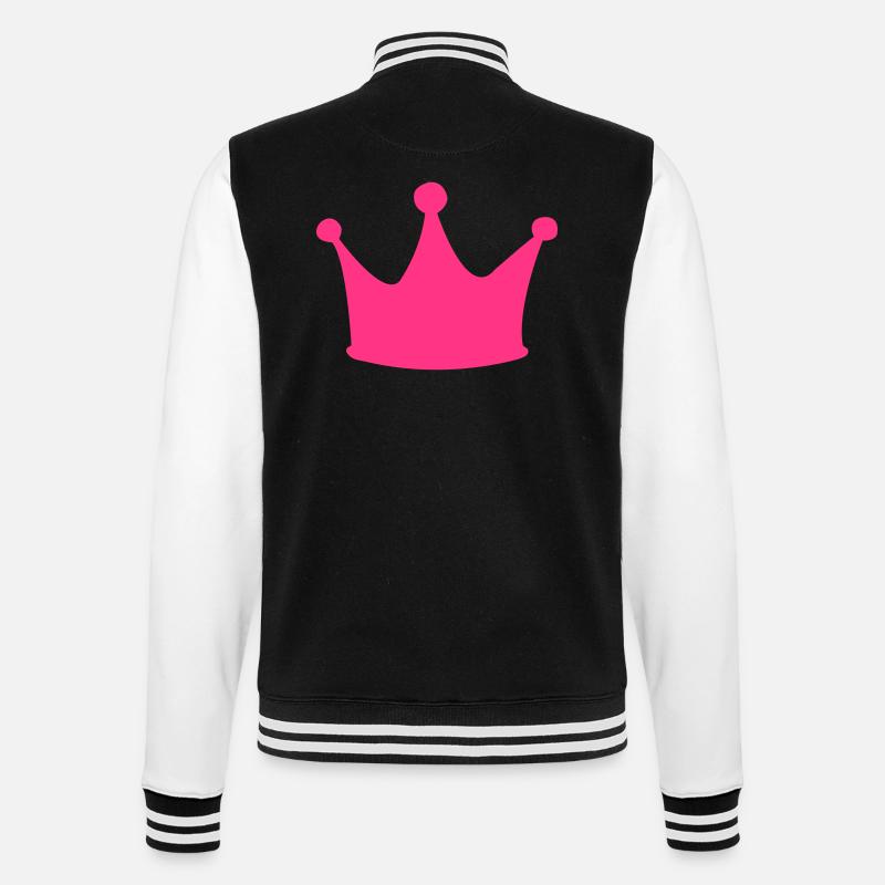 krone - College-Sweatjacke - Schwarz/Weiß