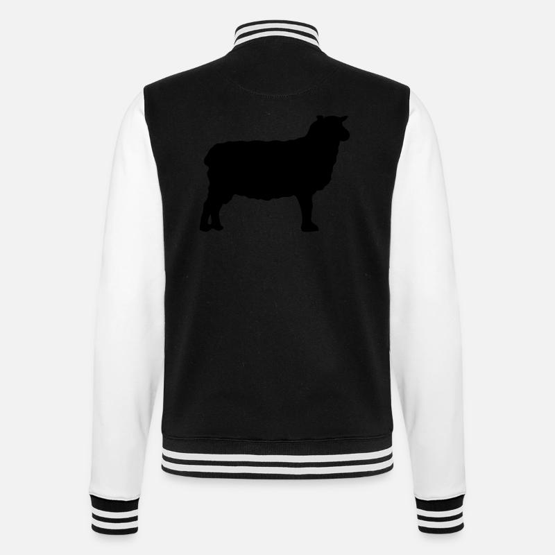 sheep sheep silhouette shadow Shadow2 - College Sweat Jacket - black/white