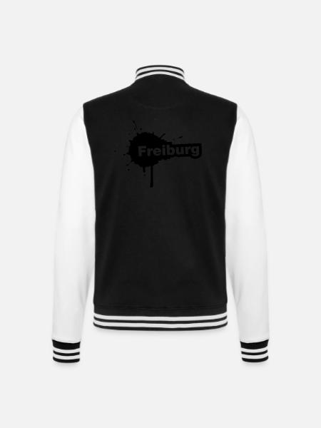 Freiburg Splatter - College-Sweatjacke - Schwarz/Weiß