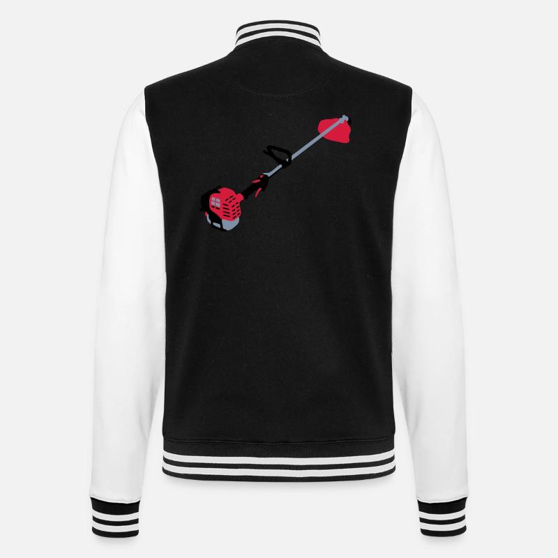 brushcutter_d1 - College Sweat Jacket - black/white