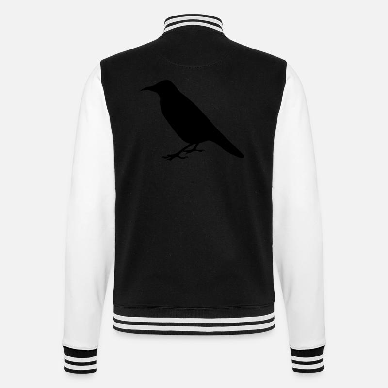 Rabe Krähe - College-Sweatjacke - Schwarz/Weiß