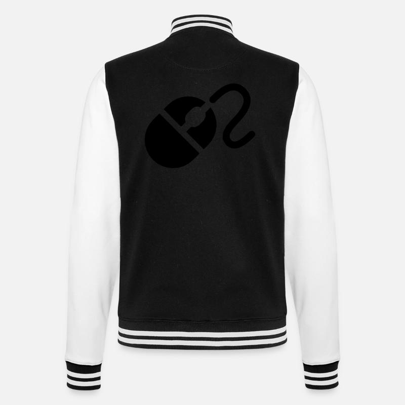 Computer Mouse - College-Sweatjacke - Schwarz/Weiß