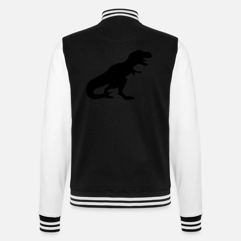 dino_t_rex - College-Sweatjacke - Schwarz/Weiß