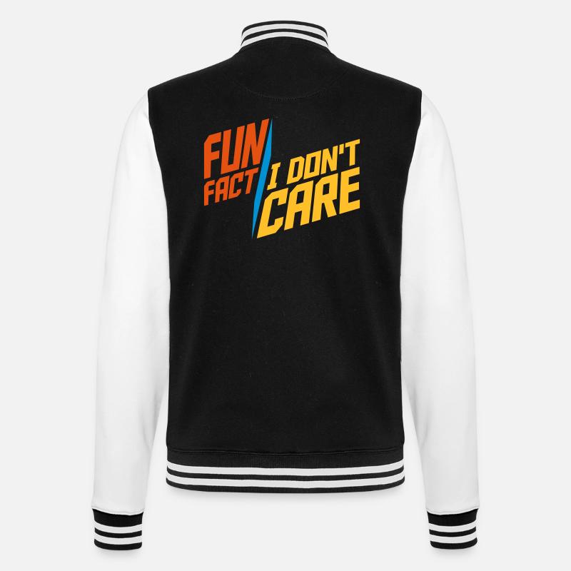 I dont care fact - College-Sweatjacke - Schwarz/Weiß