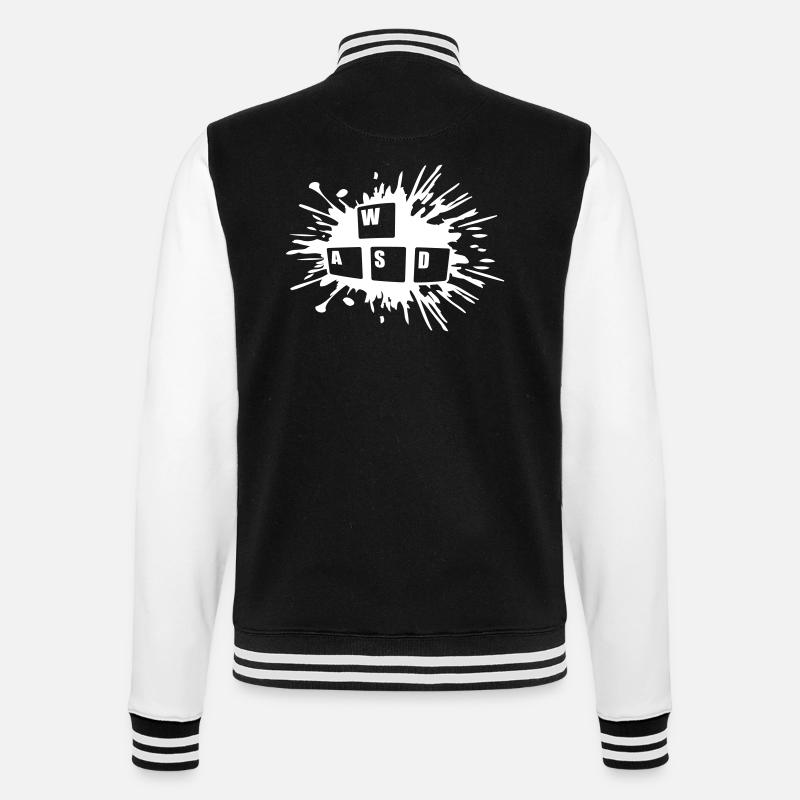 PC Computer WASD Keyboard - College Sweat Jacket - black/white