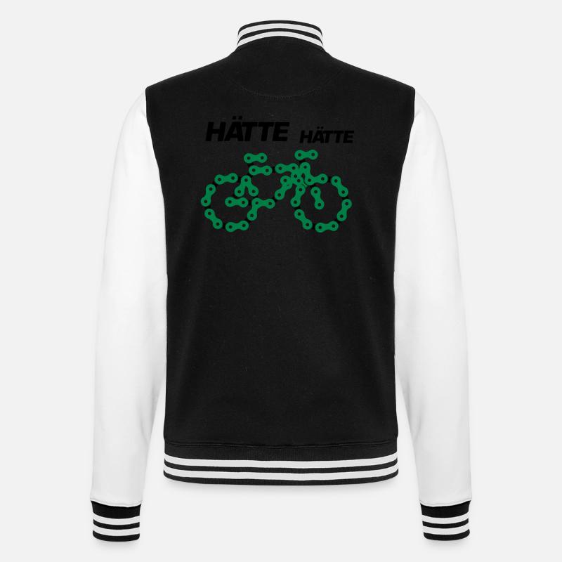 fahrrad - College-Sweatjacke - Schwarz/Weiß