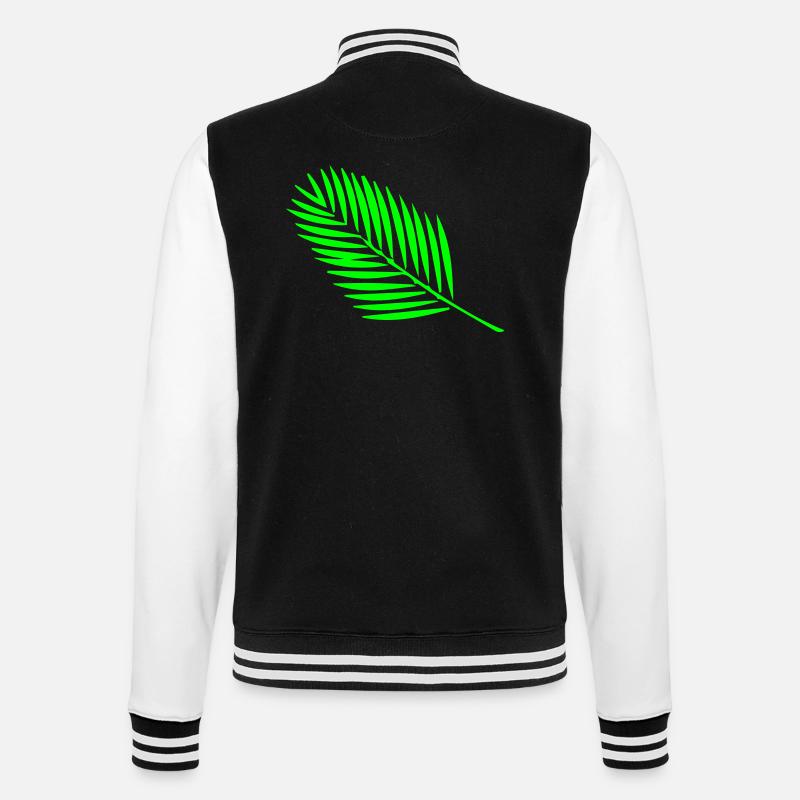 blatt - College-Sweatjacke - Schwarz/Weiß
